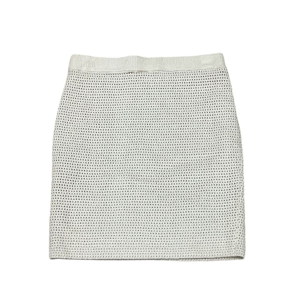 Roxy Women's Beige Crochet-Style Mini Skirt Size S Summer Casual
